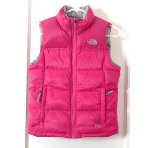 North Face 600 Goose Down Puffer Vest Girl M Pink 10 12 Pristine